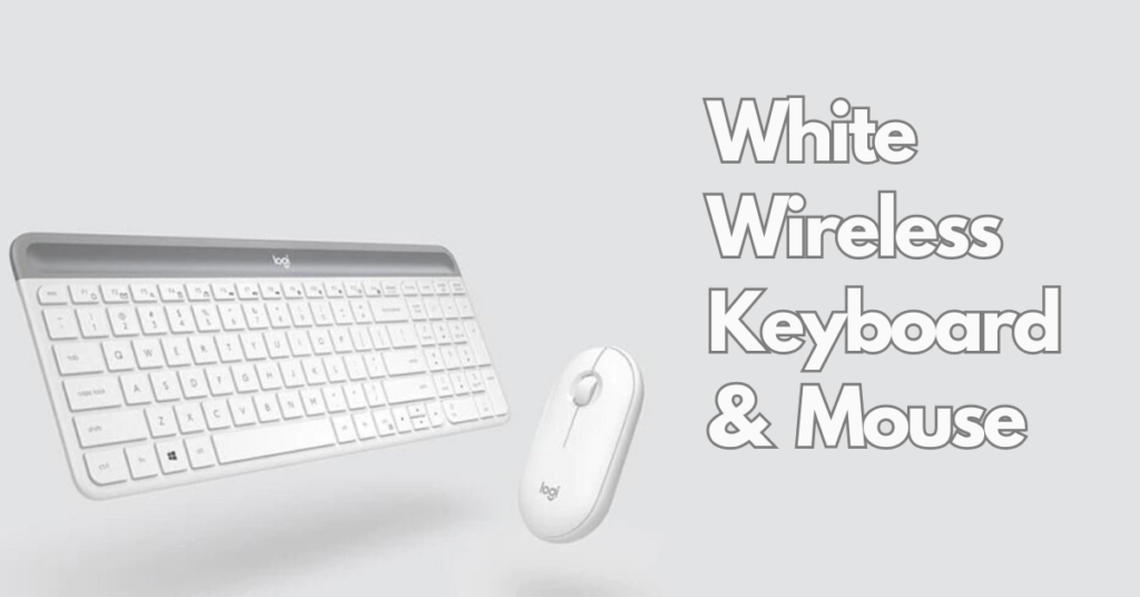 white wireless keyboard and mouse